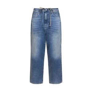 Haikure Men Blue Cotton Denim Ray Wide-Leg Jeans